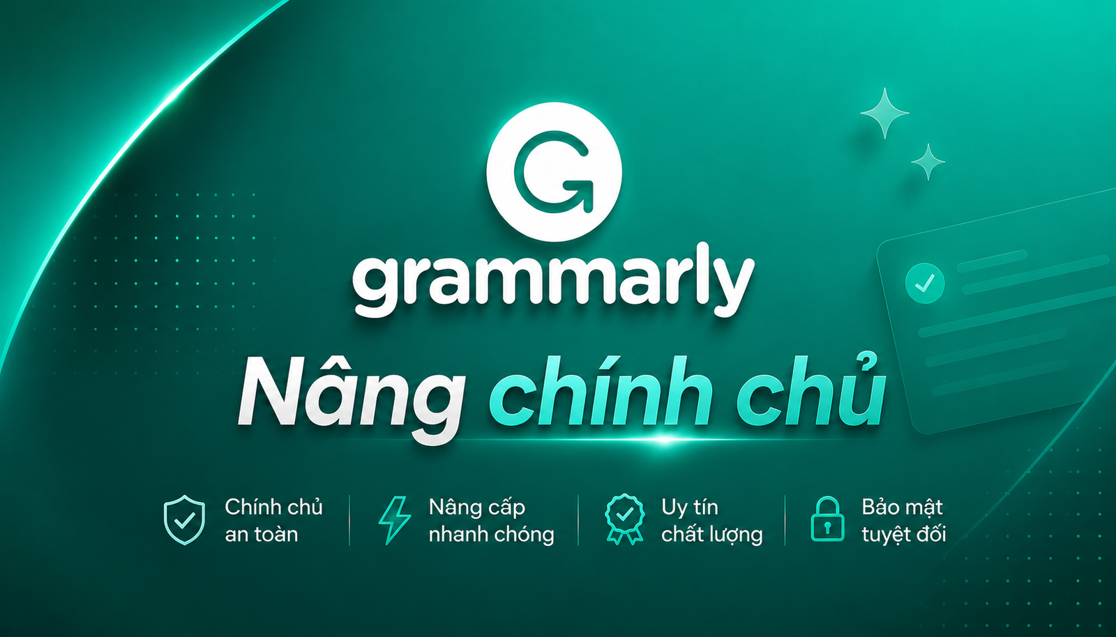 Grammarly Premium 1 Năm - Cấp Tài Khoản & Mật Khẩu - Bảo Hành Full - 1 Đổi 1